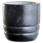 Black Marble Textured Mortar and Pestle