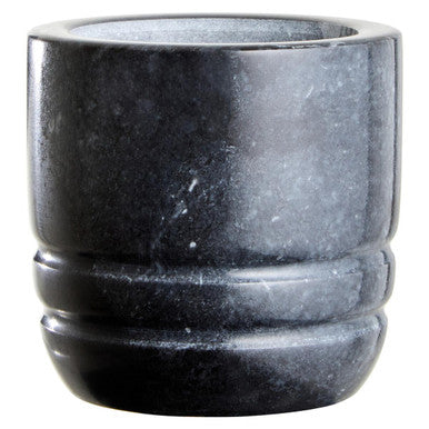 Black Marble Textured Mortar and Pestle