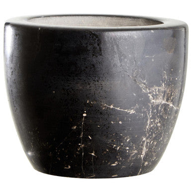 Black Marble Tapered Mortar and Pestle