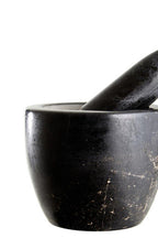 Black Marble Tapered Mortar and Pestle