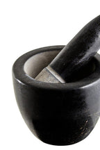 Black Marble Tapered Mortar and Pestle