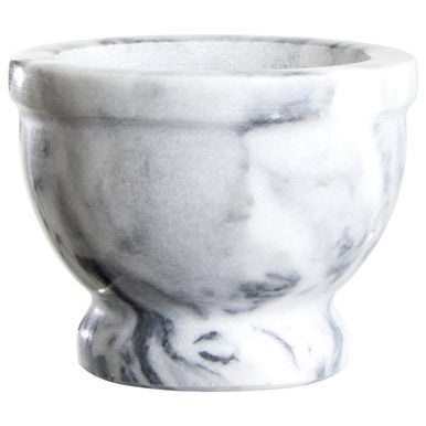 Grey Marble Mortar and Pestle with Rim