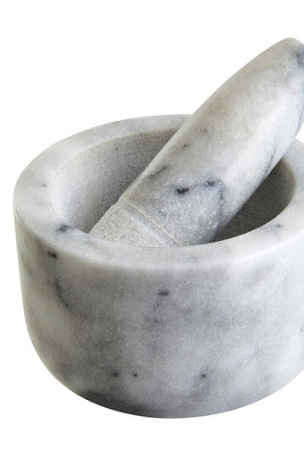 Grey Marble Straight Mortar and Pestle
