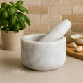 Grey Marble Straight Mortar and Pestle