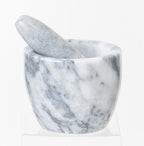 Grey Marble Tapered Mortar and Pestle