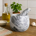 Grey Marble Clean Sided Mortar and Pestle