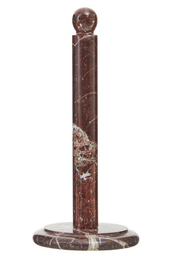 Red and White Marble Kitchen Roll Holder