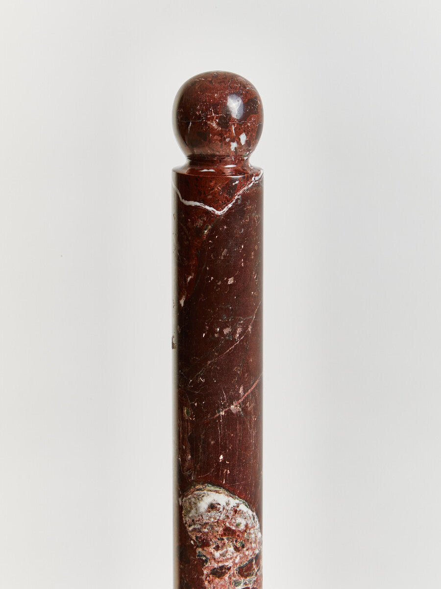 Red and White Marble Kitchen Roll Holder