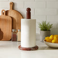 Red and White Marble Kitchen Roll Holder