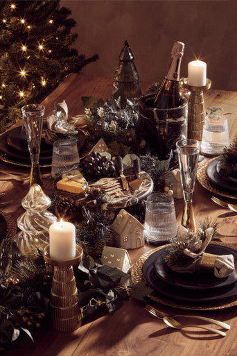 Black and Gold Marble Cake Stand