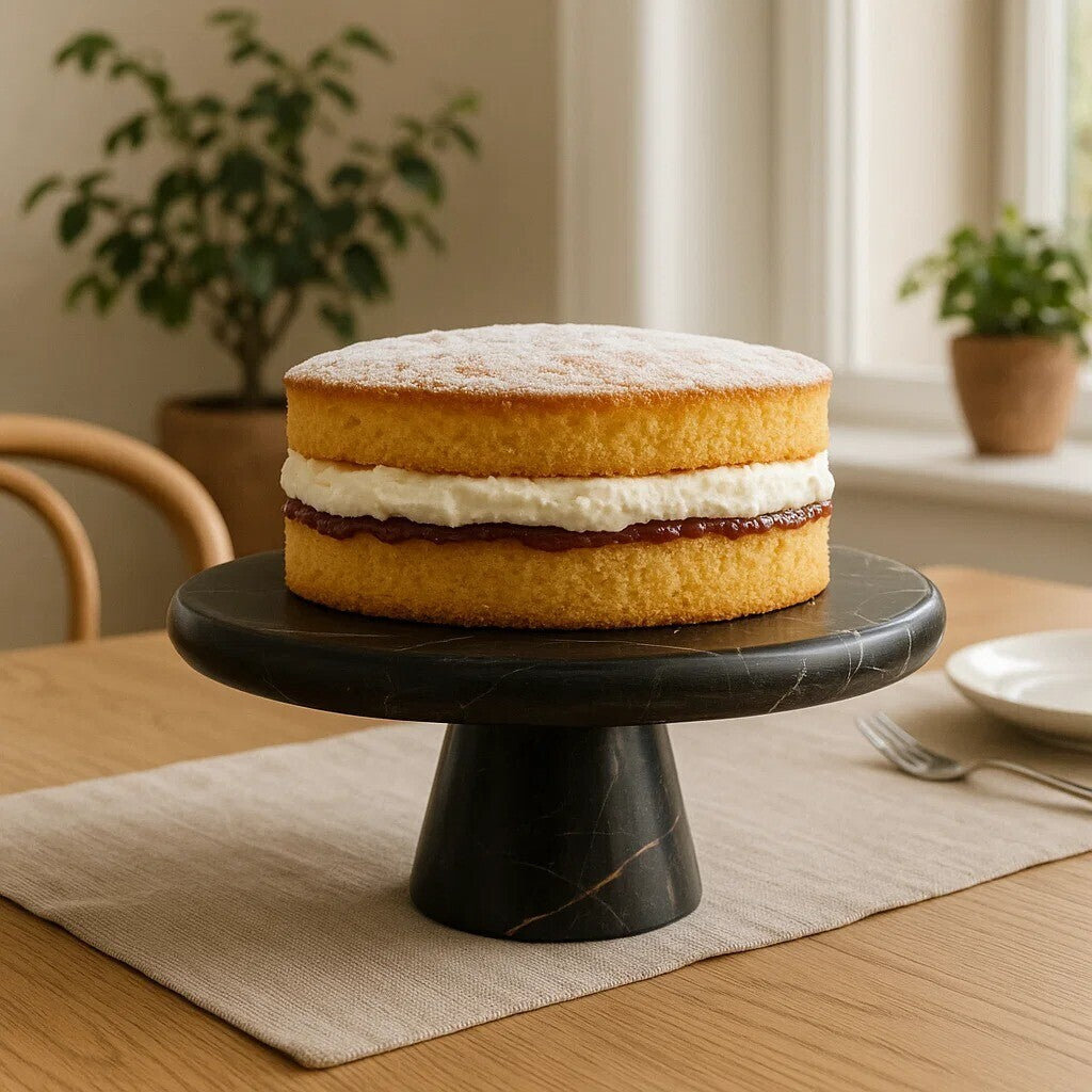 Black and Gold Marble Cake Stand