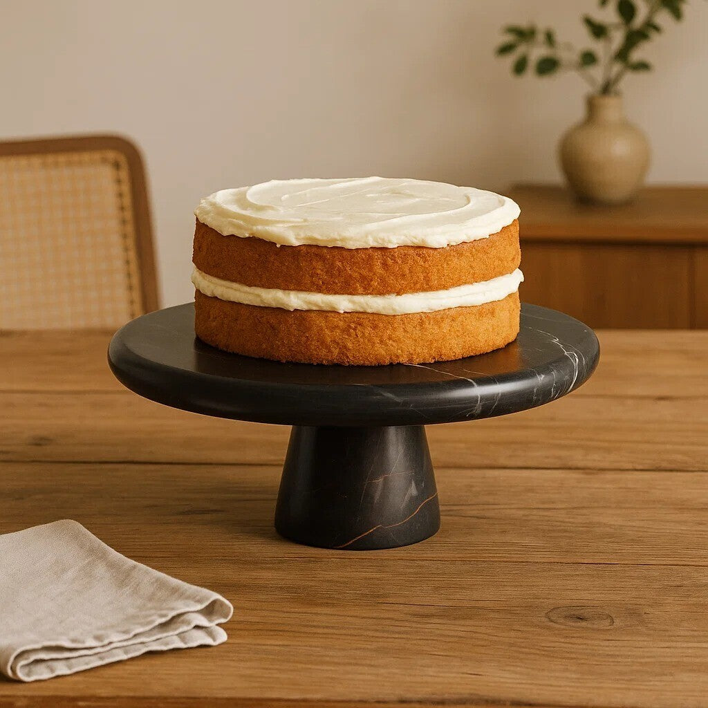 Black and Gold Marble Cake Stand