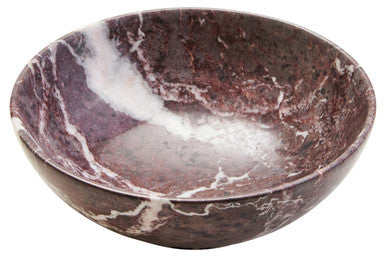 Red and White Marble Bowl
