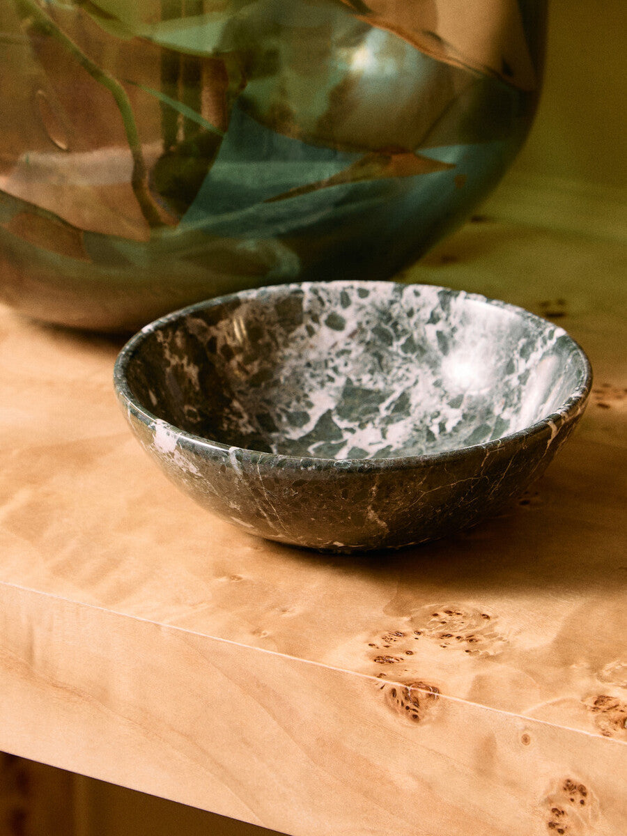 Greenish Black Marble Bowl