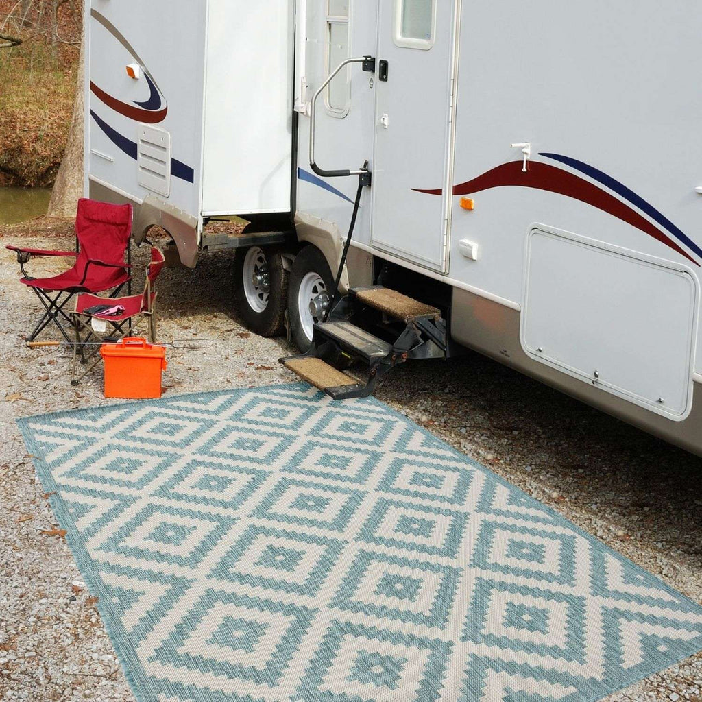 Ecology Outdoor Rug Aqua