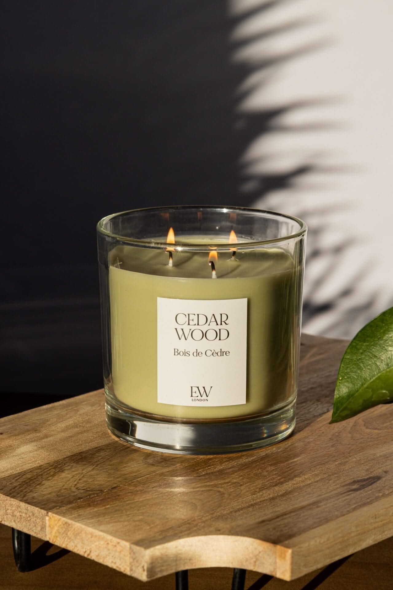 Cedarwood 3 Wick Soy Wax Candle 45 Hour Burn Time 11 x 12cm