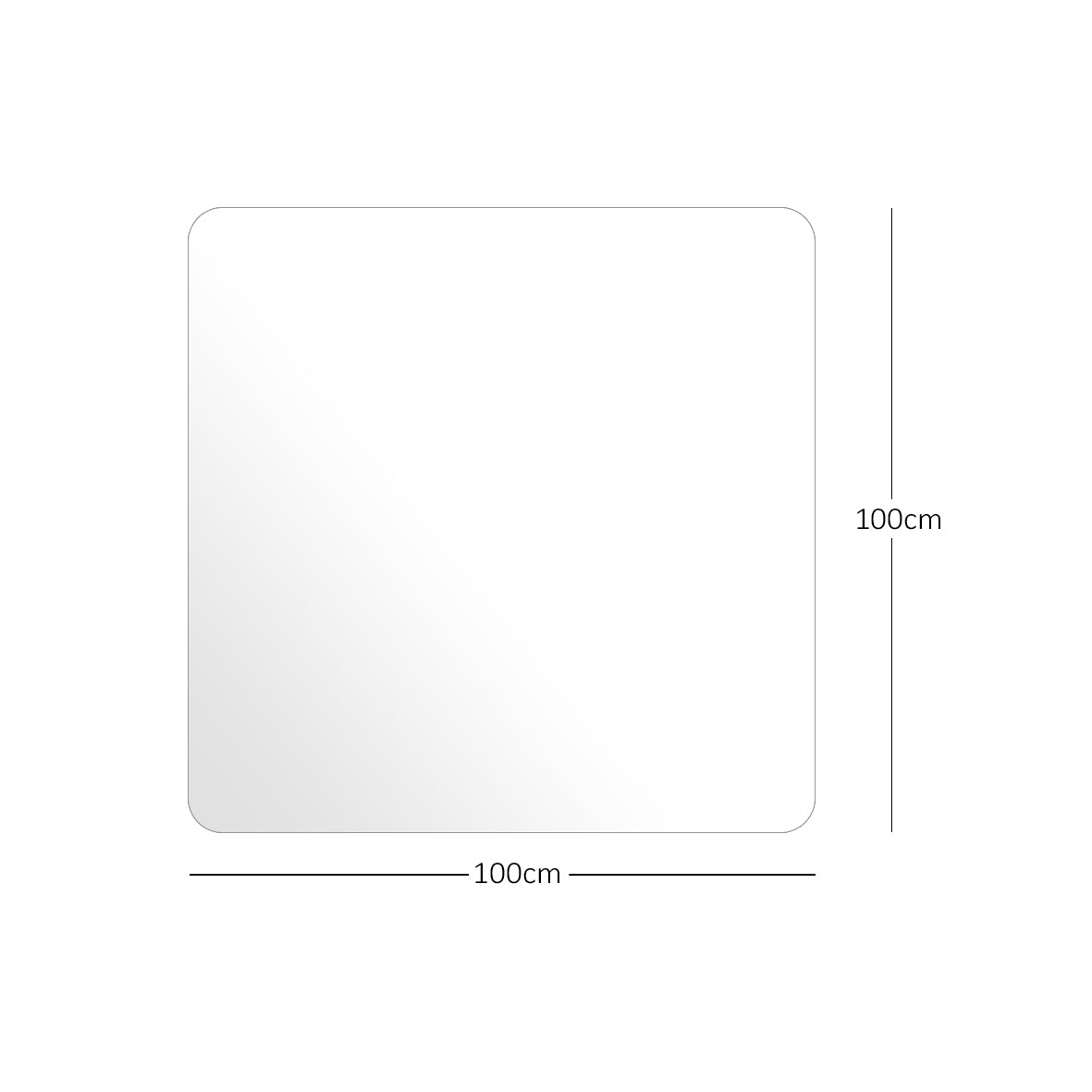 Chair Mat for Hard Floors - Frosted 100x100 cm