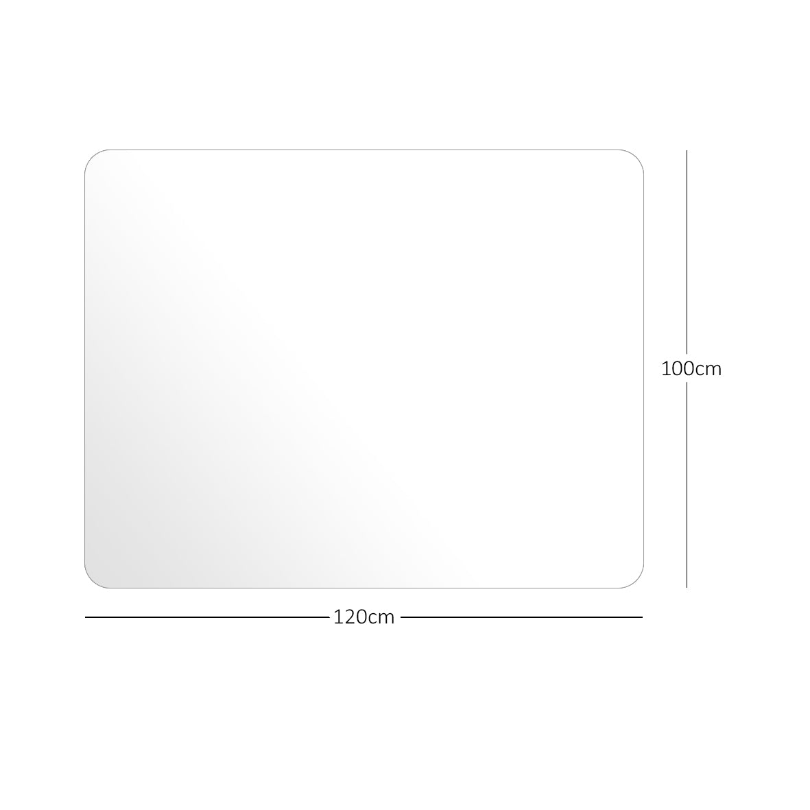 Chair Mat for Hard Floors - Frosted 100x120 cm