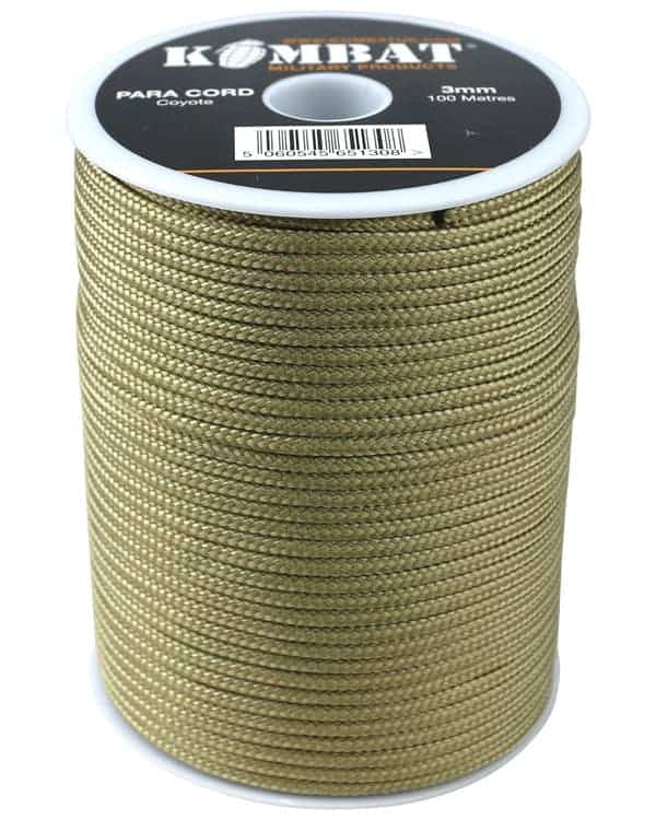 Para Cord 3mm on 100m Reel (Various colours) Coyote