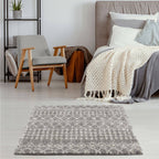 Moroccan Grey Shaggy Rug
