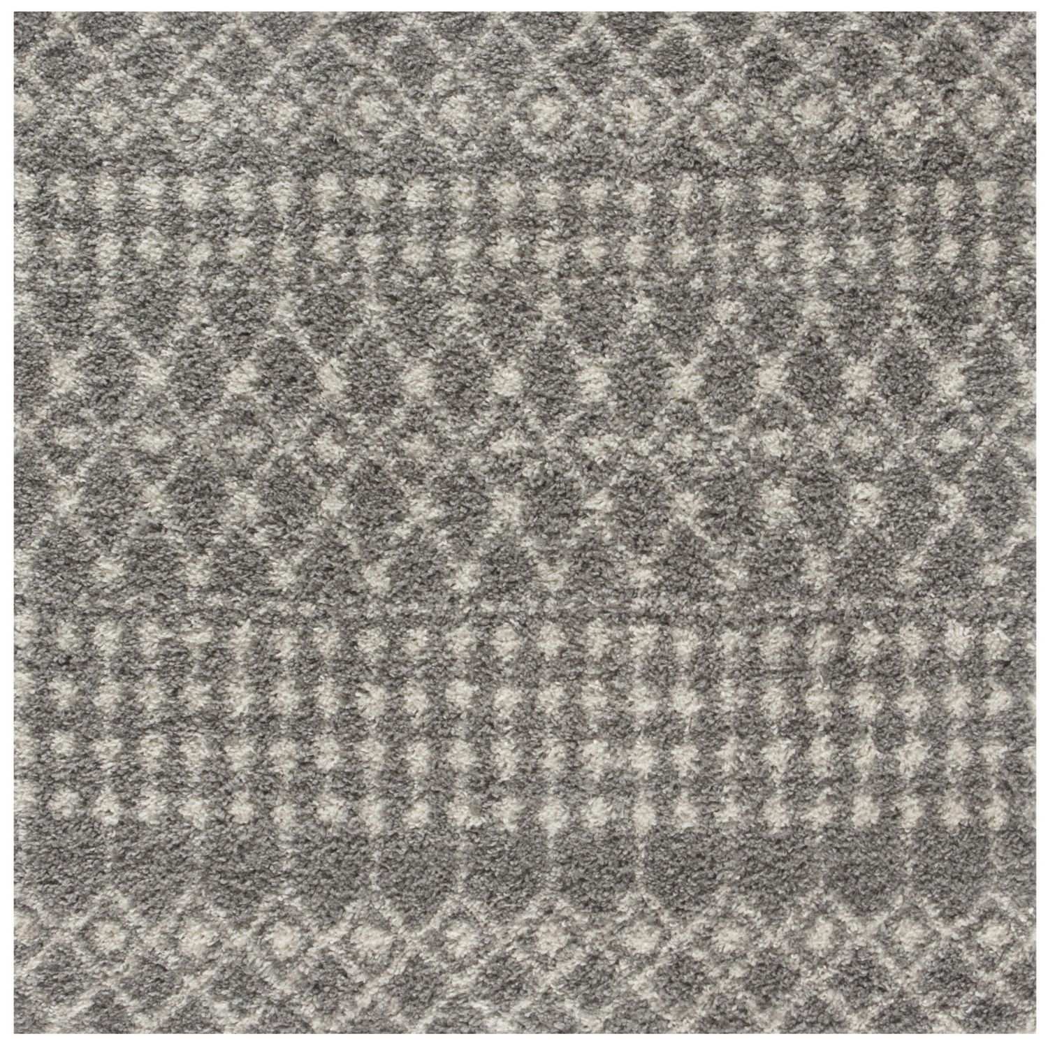 Moroccan Grey Shaggy Rug