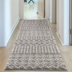 Moroccan Grey Shaggy Rug