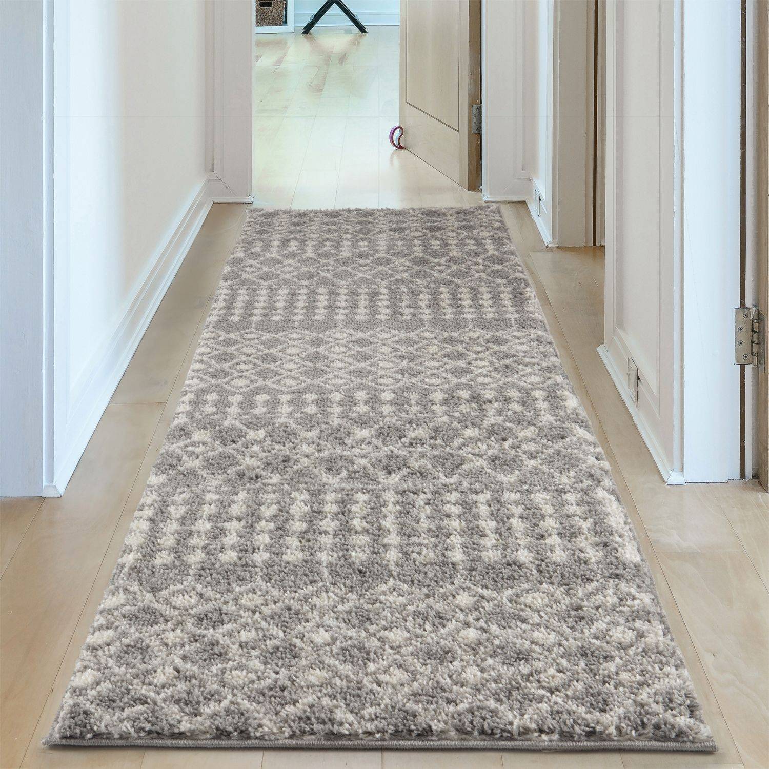 Moroccan Grey Shaggy Rug