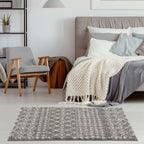 Moroccan Grey Shaggy Rug
