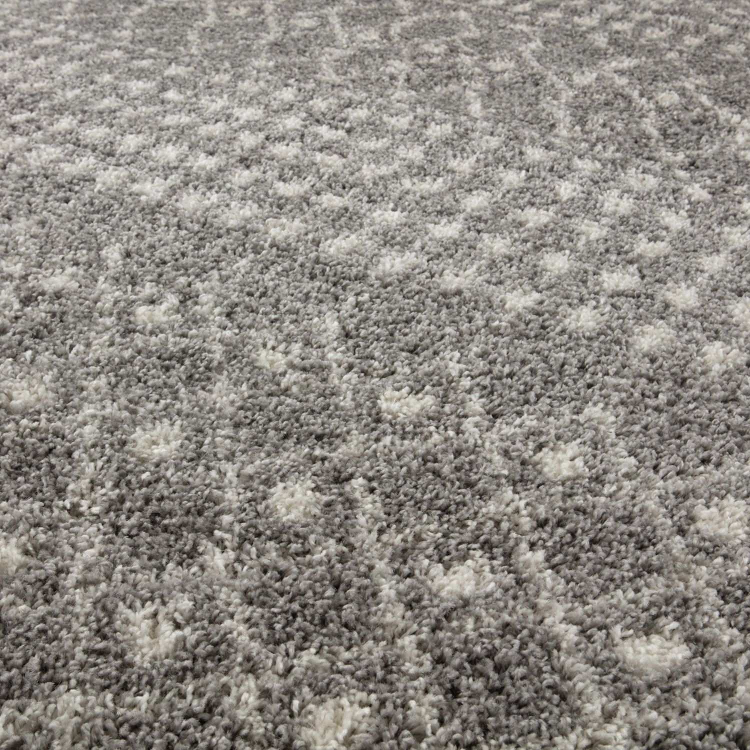 Moroccan Grey Shaggy Rug