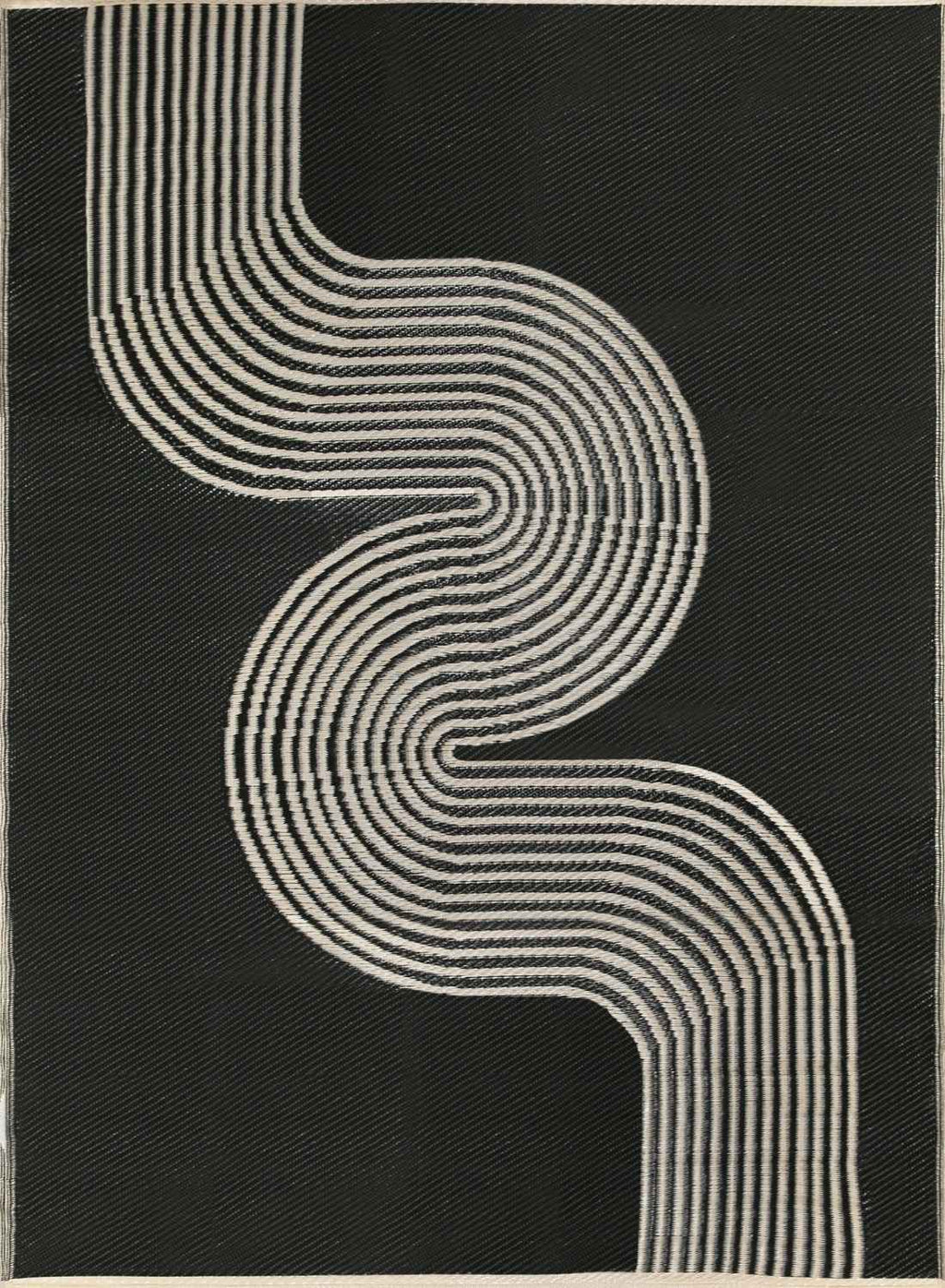 Urban Outdoor Rug Black & Beige