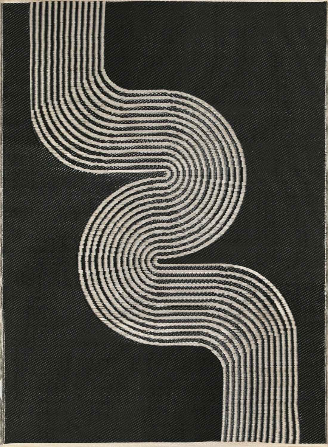 Urban Outdoor Rug Black & Beige