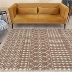 Moroccan Beige Shaggy Rug