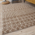 Moroccan Beige Shaggy Rug