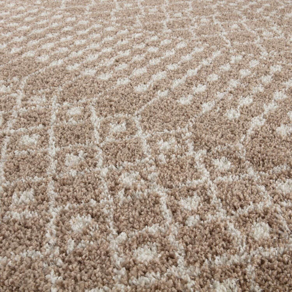 Moroccan Beige Shaggy Rug