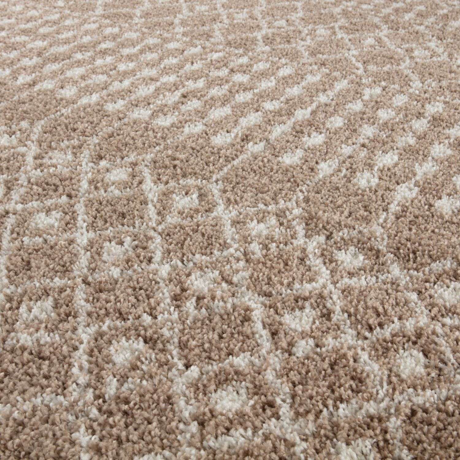 Moroccan Beige Shaggy Rug