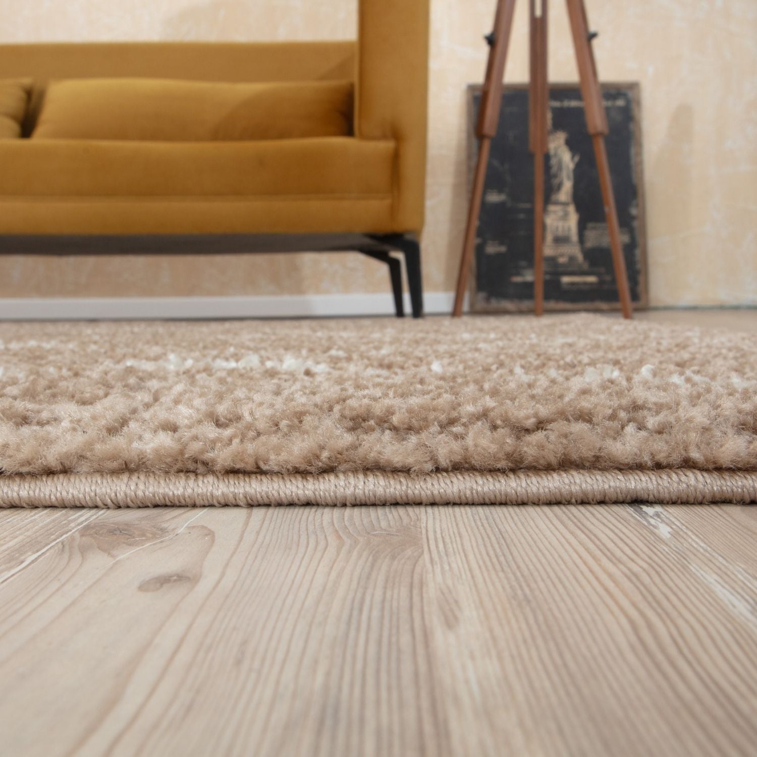 Moroccan Beige Shaggy Rug