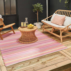 Rainbow Outdoor Rug Pink