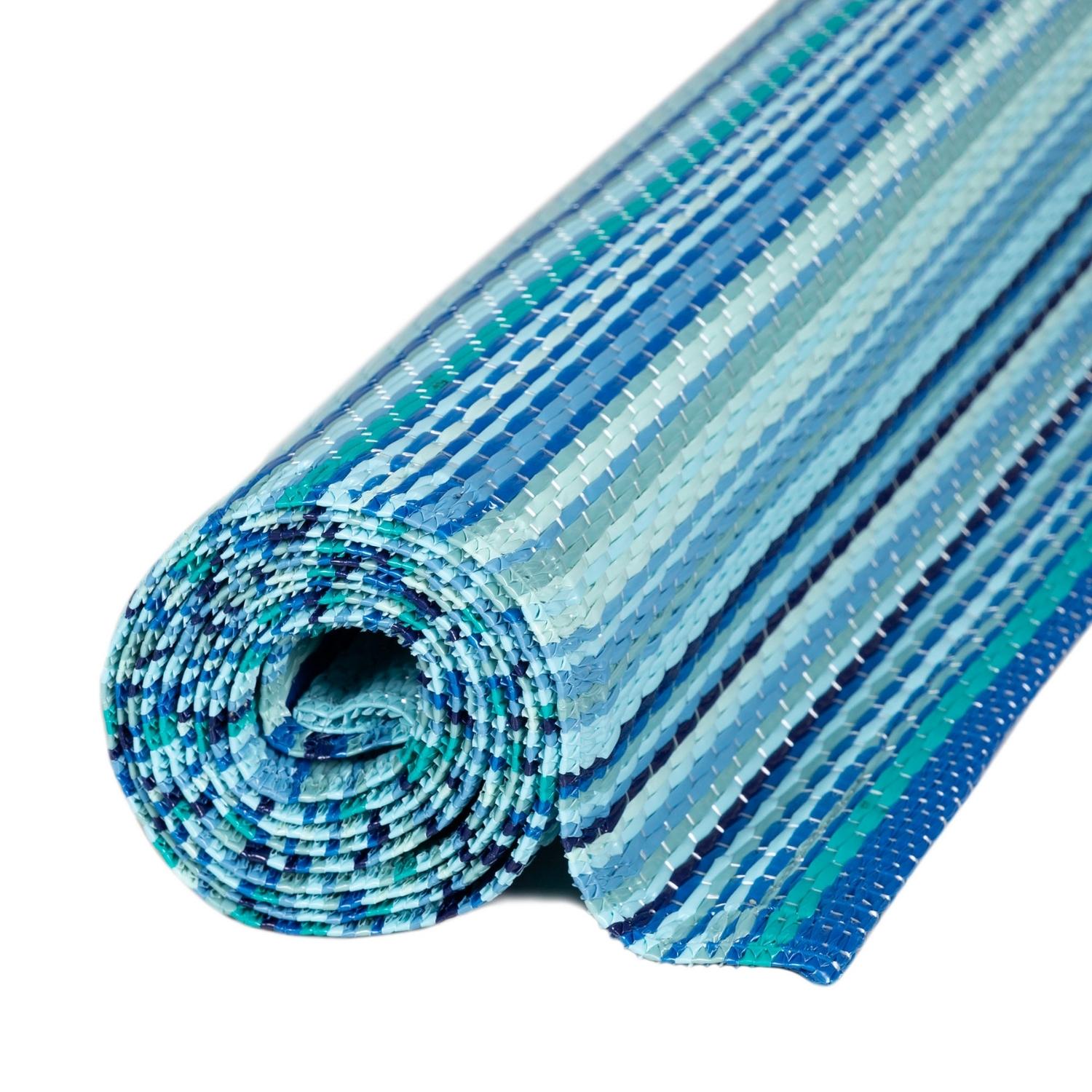 Rainbow Outdoor Rug Blue