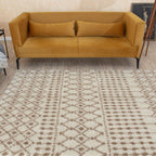 Moroccan Ivory Beige Shaggy Rug