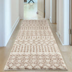 Moroccan Ivory Beige Shaggy Rug