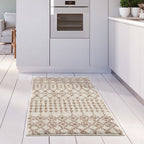 Moroccan Ivory Beige Shaggy Rug