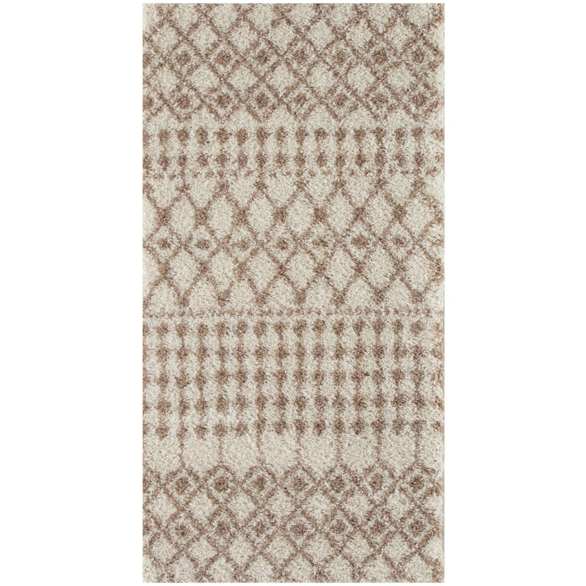 Moroccan Ivory Beige Shaggy Rug 80X150 cm