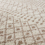 Moroccan Ivory Beige Shaggy Rug