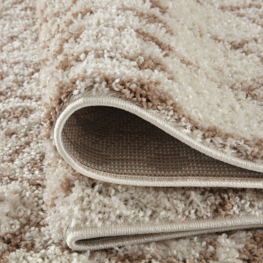 Moroccan Ivory Beige Shaggy Rug