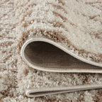 Moroccan Ivory Beige Shaggy Rug