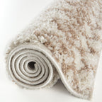 Moroccan Ivory Beige Shaggy Rug