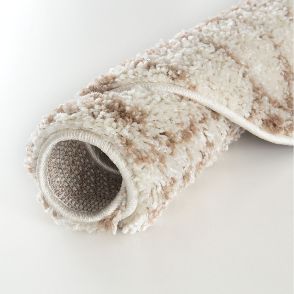 Moroccan Ivory Beige Shaggy Rug