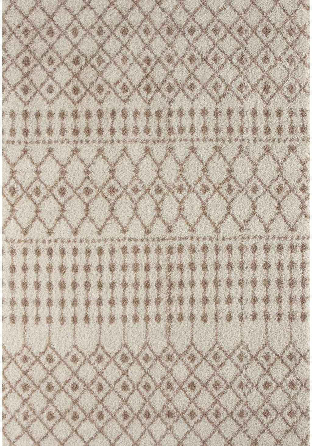 Moroccan Ivory Beige Shaggy Rug 240X340 cm