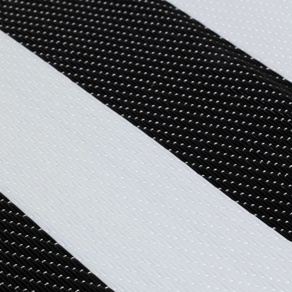 Rainbow Outdoor Rug Black & White
