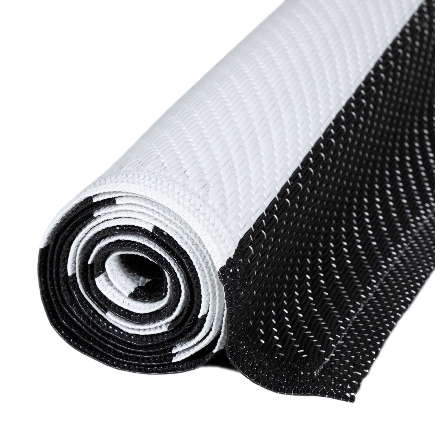 Rainbow Outdoor Rug Black & White